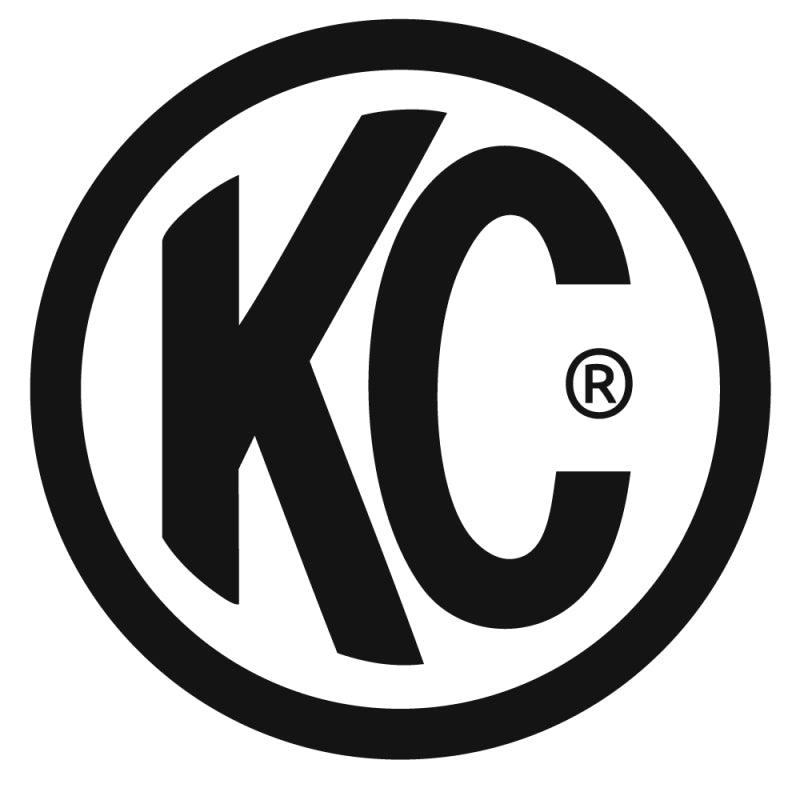 KC HiLiTES 5in. Round Soft Cover (Pair) - Black w/White KC Logo - BOLT Motorsports